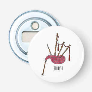 Bagpipe Cartoon Illustration Flaschenöffner