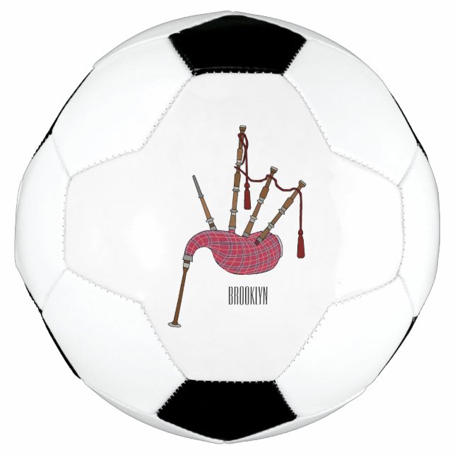 Bagpipe Cartoon Illustration Fußball (Vorderseite)