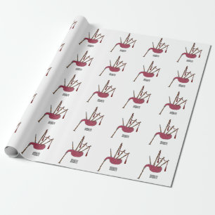 Bagpipe Cartoon Illustration Geschenkpapier