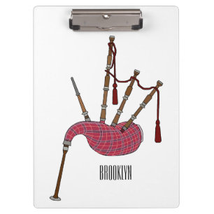 Bagpipe Cartoon Illustration Klemmbrett