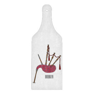 Bagpipe Cartoon Illustration Schneidebrett