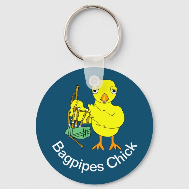 Bagpipe Chick Schlüsselanhänger (Vorderseite)