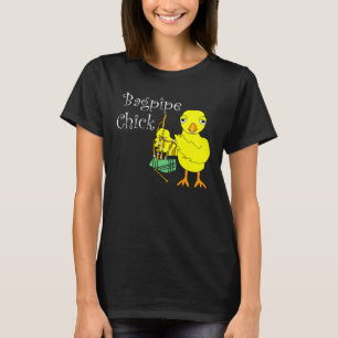 Bagpipe Chick Text T-Shirt