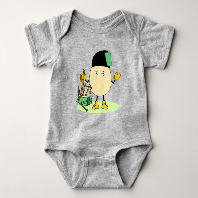 Bagpipe Egghead Baby Strampler (Vorderseite)