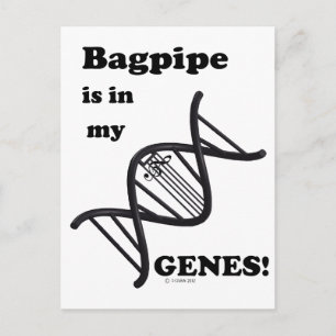 Bagpipe ist in meinen Genen Postkarte