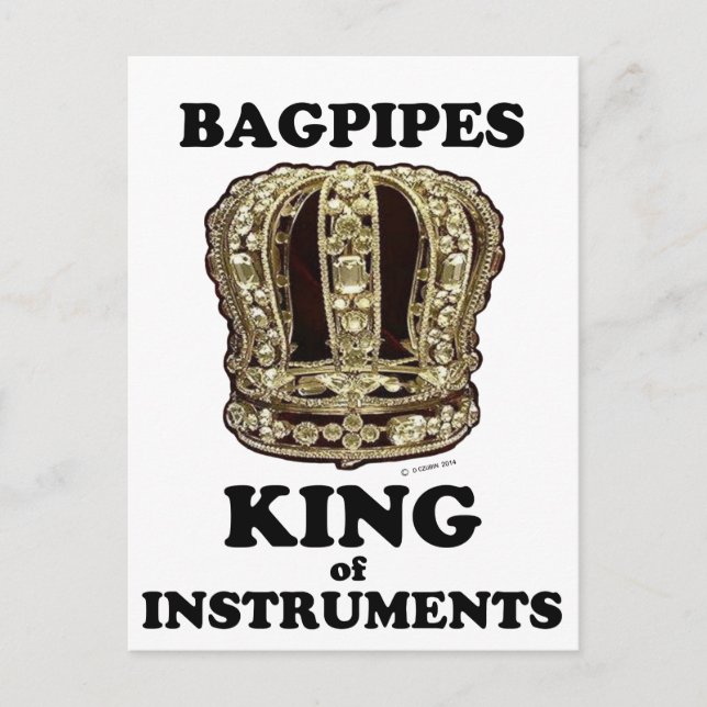Bagpipe King of Instruments Postkarte (Vorderseite)