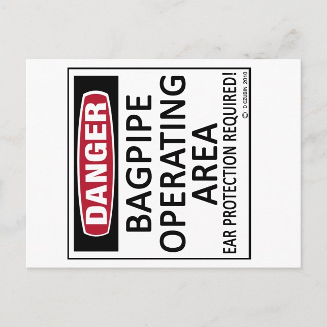 Bagpipe-Operationsfläche Postkarte (Vorderseite)