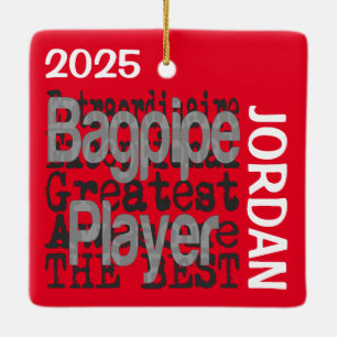 Bagpipe Player Extraordinaire CUSTOM Keramikornament