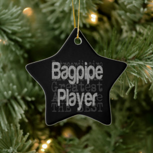 Bagpipe Player Extraordinator Keramik Ornament