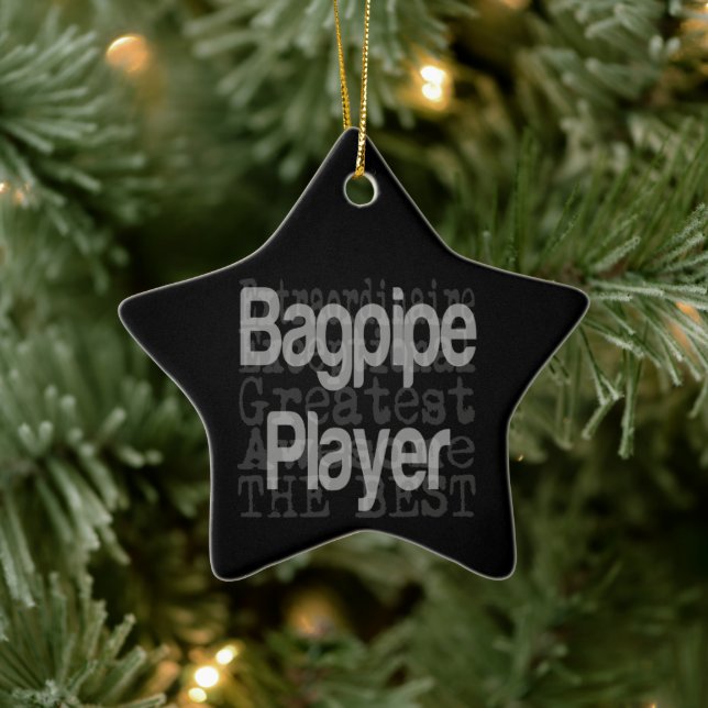 Bagpipe Player Extraordinator Keramik Ornament (Baum)