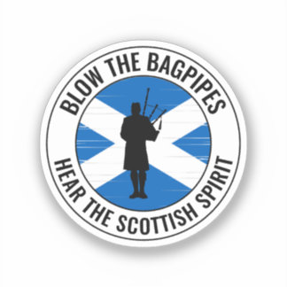 Bagpipe Player Musical Bagpiper Scottish Funny Aufkleber