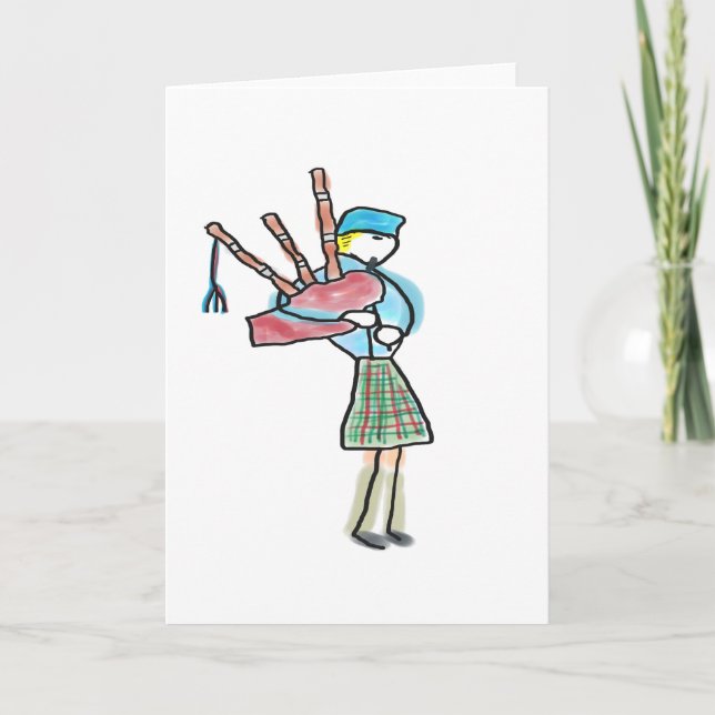 Bagpipe Playing Karte (Vorderseite)