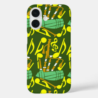 Bagpipe Yellow Musiknotens iPhone 16 Hülle