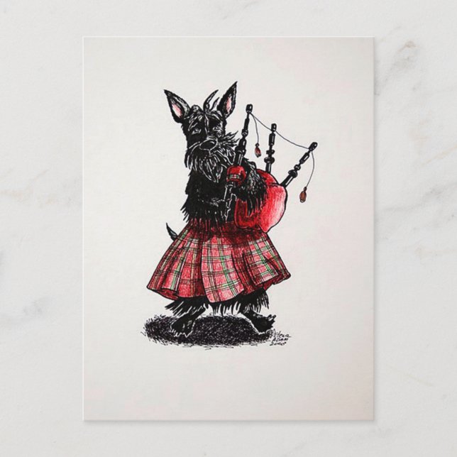 Bagpiper Postkarte (Vorderseite)