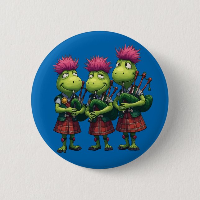 Bagpipers for Burns Supper Scottish Button (Vorderseite)