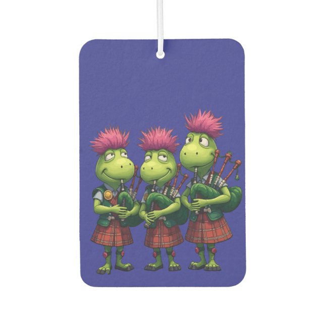 Bagpipers für Burns Supper Scottish Thistles Autolufterfrischer (Vorderseite)