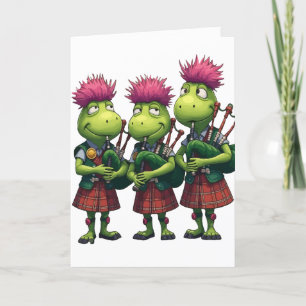 Bagpipers pour Burns Souper Carte de voeux écossai