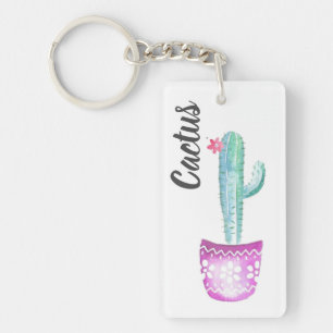 Bague à clé acrylique personnalisée - Cactus en fl