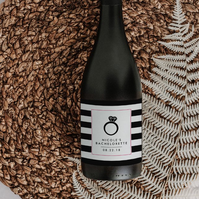 Bague | Bachelorette Étiquettes de vin (Créateur téléchargé)