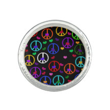 Coeurs de paix arc-en-ciel