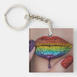 Bague de clé de fidélité - Rainbow Lipstick Lesbia