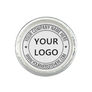 Bague Timbre d'entreprise du logo d'entreprise personnal