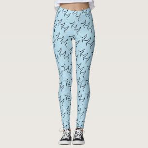Baguer les traîneaux de chien Léger Bleu Leggings