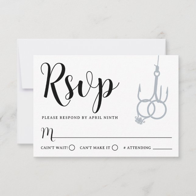 Bagues de Mariage simple à pêche RSVP noir (Devant)