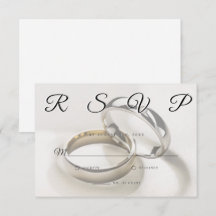 Bagues mariages Elégante carte RSVP minimaliste