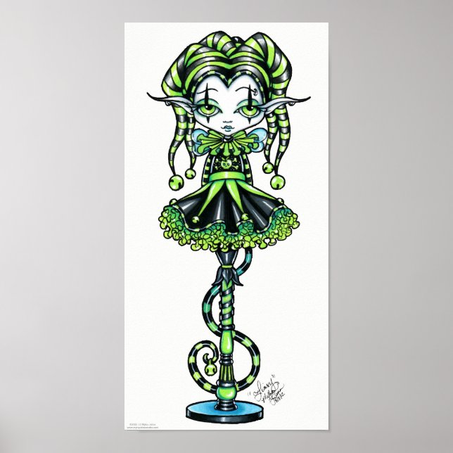 Baguette Jinxy Pixie Green Jester Poster (Devant)