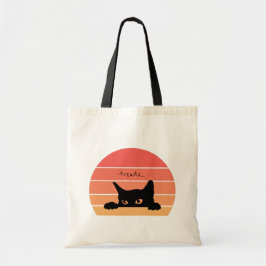 Baguette réutilisable pour chat noir mignon ou sac