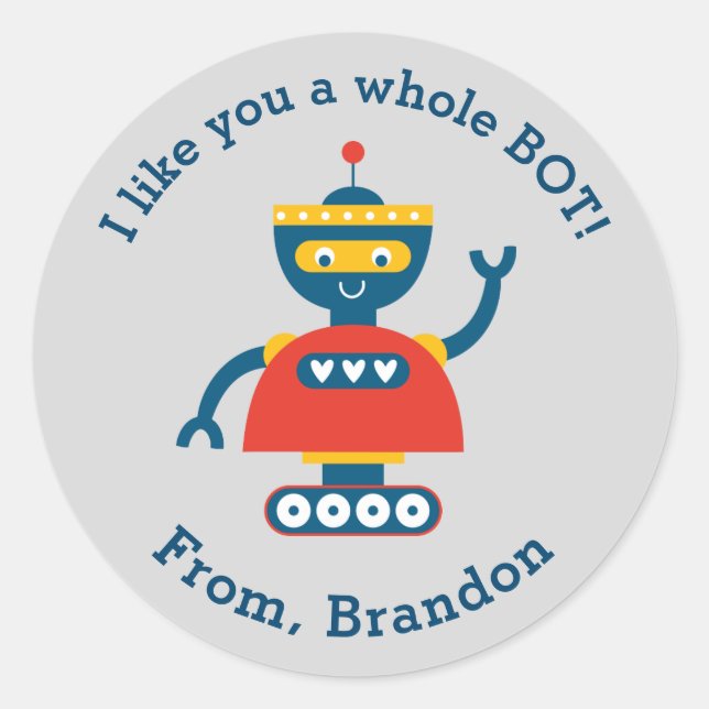 Baguette Robot Sticker de jour pour les petits Val (Devant)