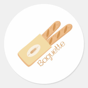 Baguette Runder Aufkleber