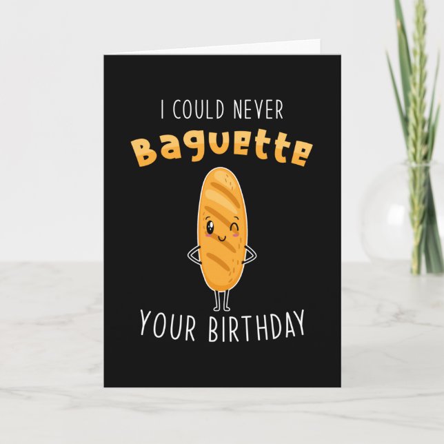 Baguette Word Game Birthday Karte (Vorderseite)