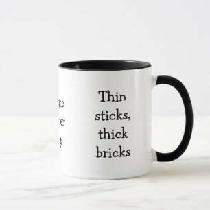 Baguettes minces Tongue Twister Mugs