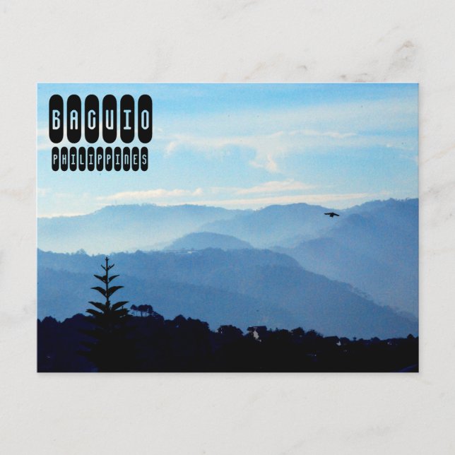 Baguio auf den Philippinen Postkarte (Vorderseite)