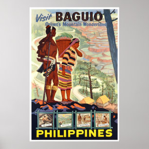 Baguio Kunst Philippinen Reiseplakat Filipino Poster