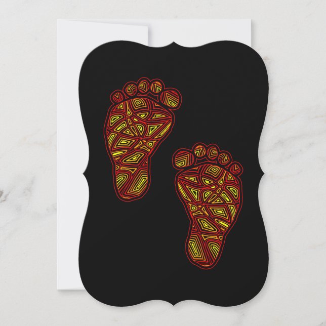 Bagy Footprints Einladung (Vorderseite)