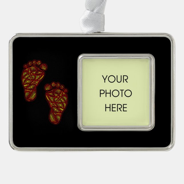 Bagy Footprints Rahmen-Ornament Silber (Vorderseite)