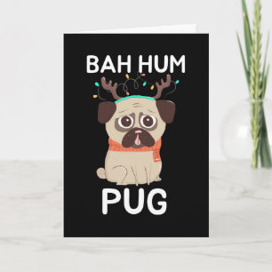 Bah Hum Mops Christmas Dog Feiertagskarte