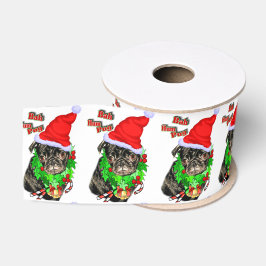 Bah Hum Mops Weihnachten Ripsband