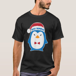 Bah Humbug Angry Penguin Weihnachtsmannmütze Xmas T-Shirt
