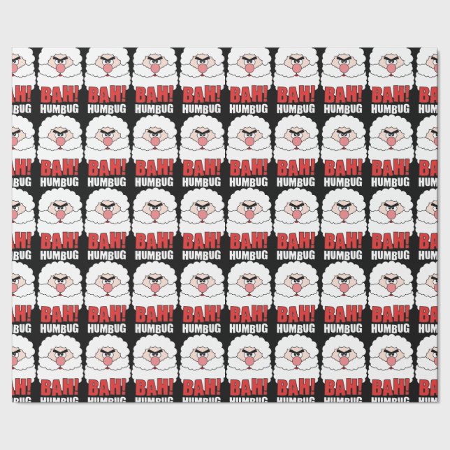 Bah-Humbug Anti-WeihnachtenweihnachtsPackpapier Geschenkpapier (Saum)