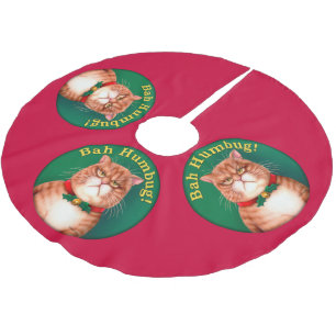 Bah Humbug-Baum-Rock Polyester Weihnachtsbaumdecke