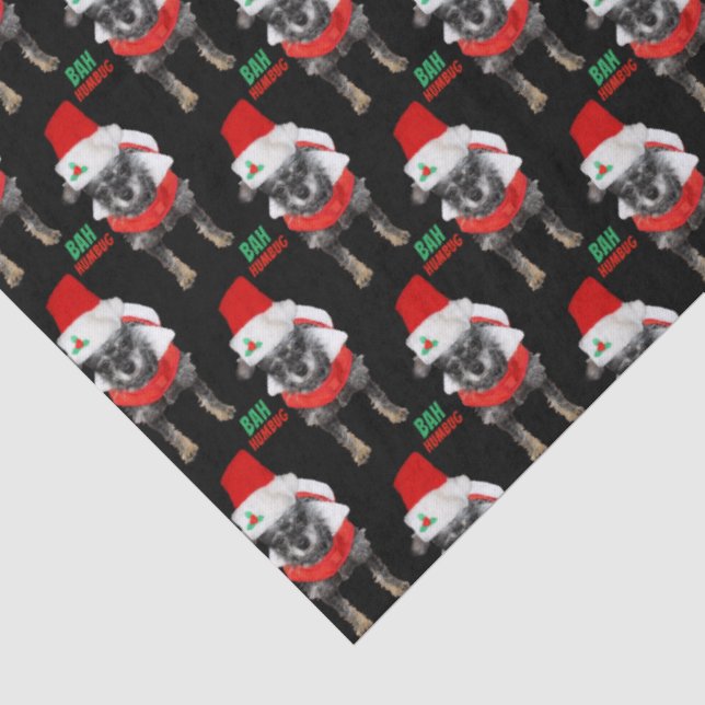 Bah Humbug Christmas Dog Pattern Seidenpapier (Detail)