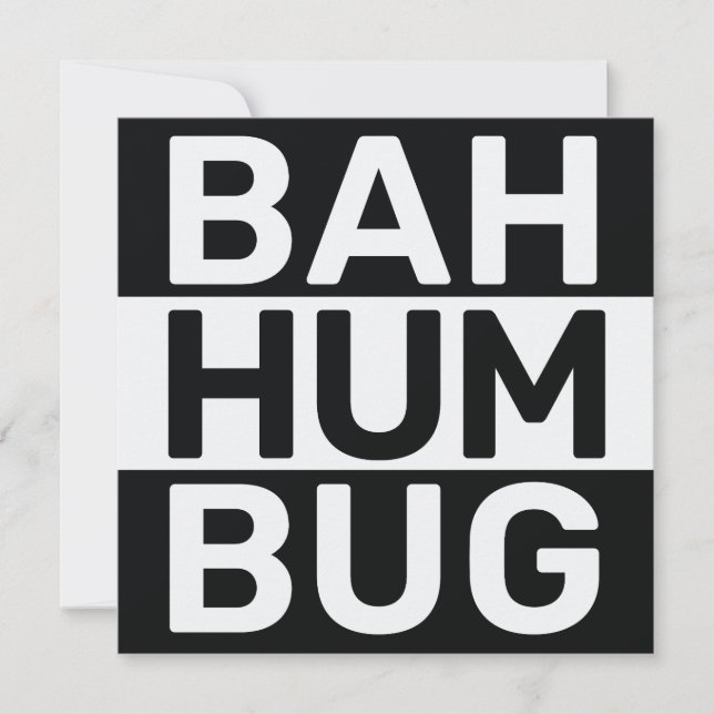 Bah Humbug Feiertagskarte (Vorderseite)