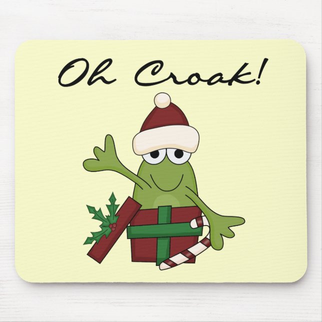 Bah Humbug Frog Weihnachtsgeschenke und Geschenke Mousepad (Vorne)