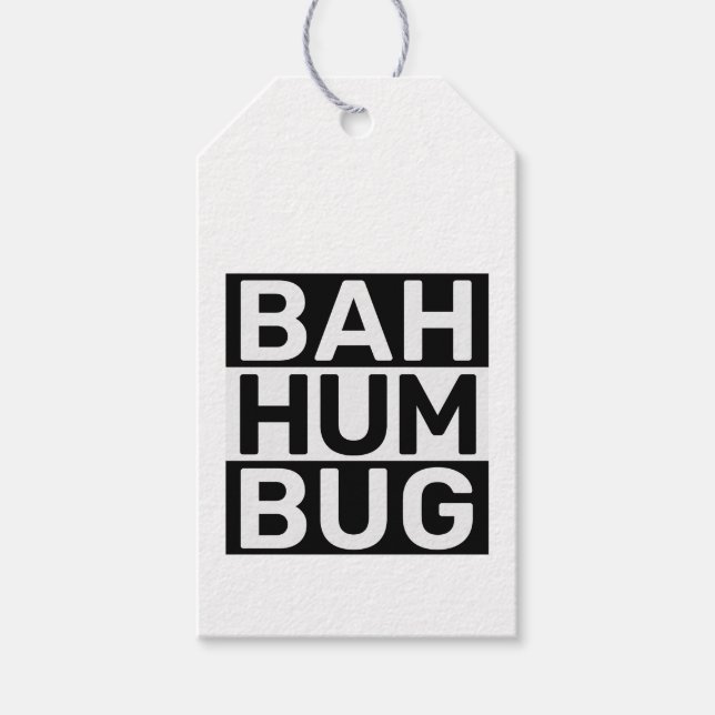 Bah Humbug Geschenkanhänger (Vorderseite)