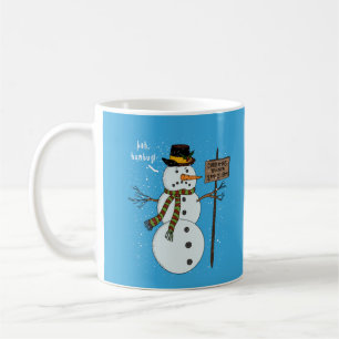 Bah Humbug Grumpy Christmas Snowman Introvert Kaffeetasse