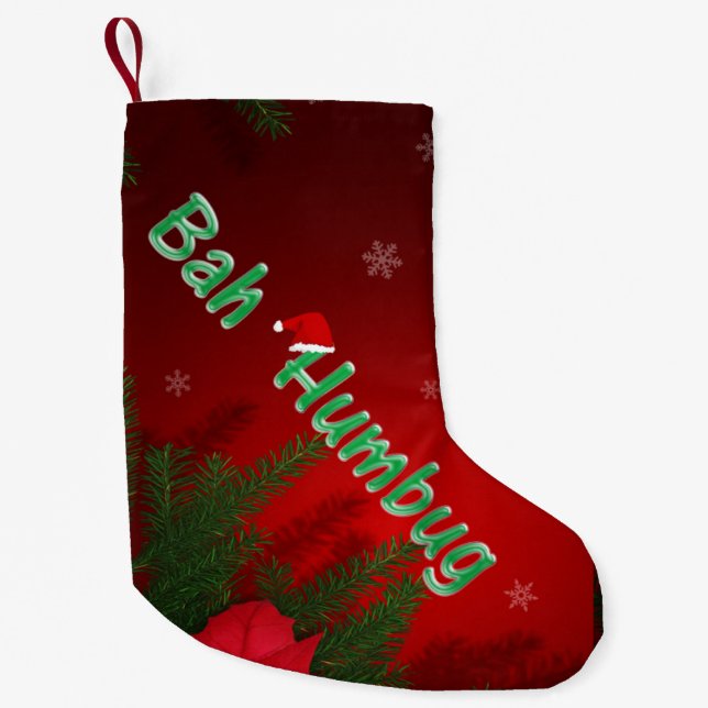 Bah Humbug Kleiner Weihnachtsstrumpf (Vorderseite)